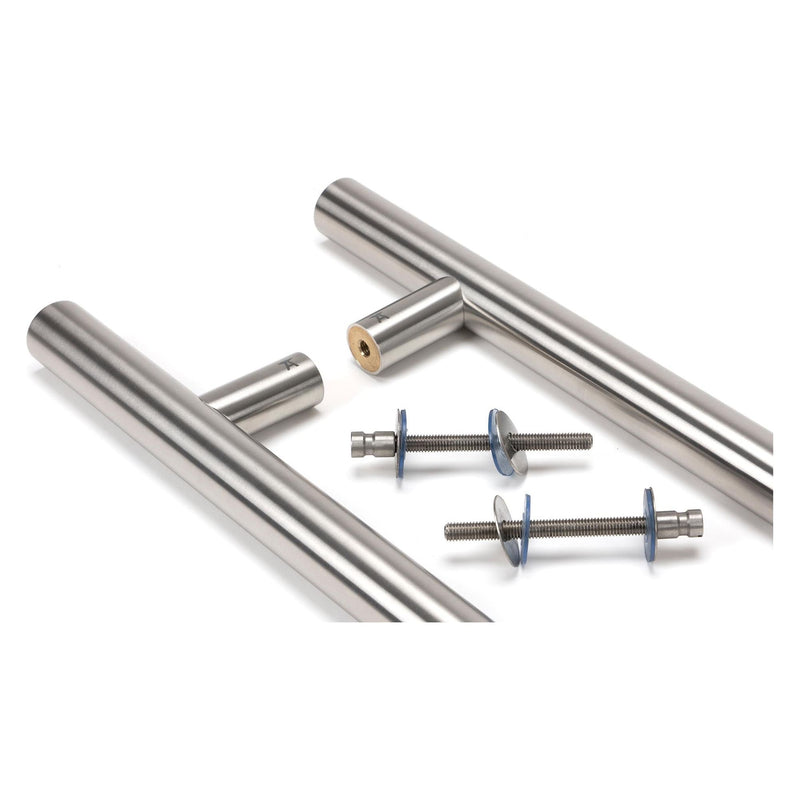 From The Anvil - 0.9m T Bar Handle B2B Fix 32mm Diameter - Satin Marine SS (316) - 50229 - Choice Handles