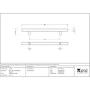 From The Anvil - 0.9m T Bar Handle Bolt Fix 32mm Diameter - Matt Black - 50258 - Choice Handles