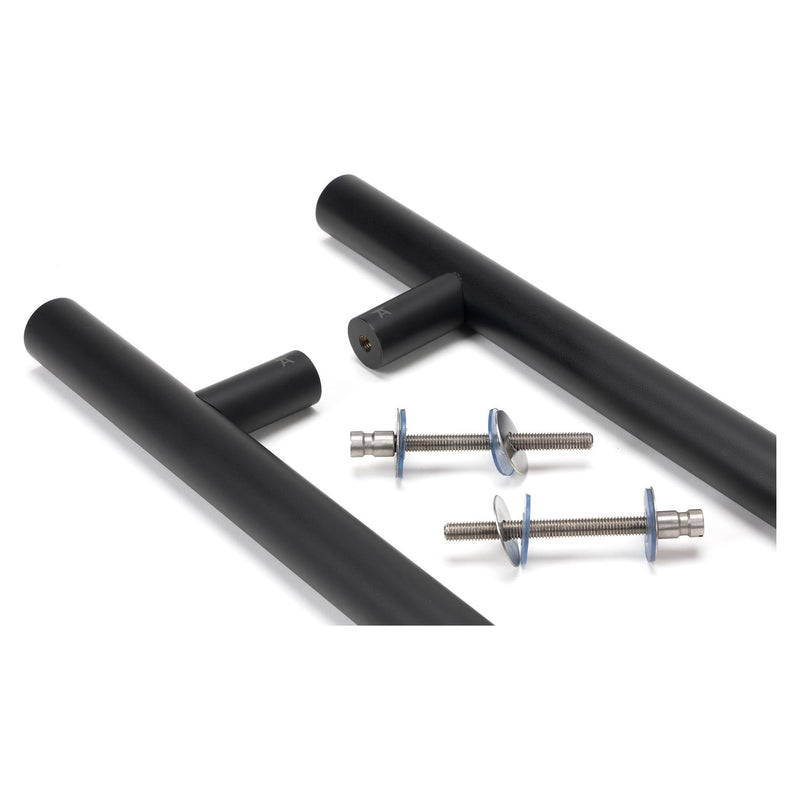 From The Anvil - 0.9m T Bar Handle B2B Fix 32mm Diameter - Matt Black - 50259 - Choice Handles