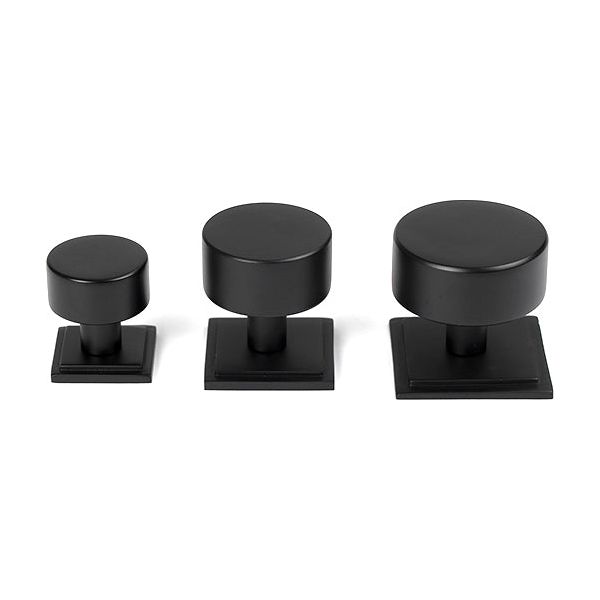 From The Anvil - Kelso Cabinet Knob - 38mm (Square) - Matt Black - 50345