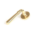 From The Anvil - Polished Brass Newbury Lever on Rose Set (Plain) - Polished Brass  - 50618 - Choice Handles