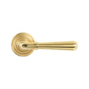 From The Anvil - Polished Brass Newbury Lever on Rose Set (Art Deco) - Unsprung - Polished Brass  - 50621 - Choice Handles