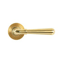 From The Anvil - Polished Brass Newbury Lever on Rose Set (Beehive) - Unsprung - Polished Brass  - 50623 - Choice Handles