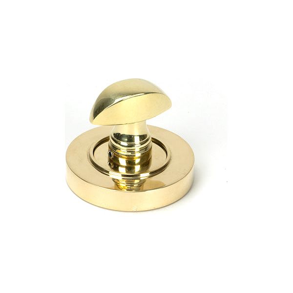 From The Anvil - Round Thumbturn Set (Plain) - Polished Brass - 50750