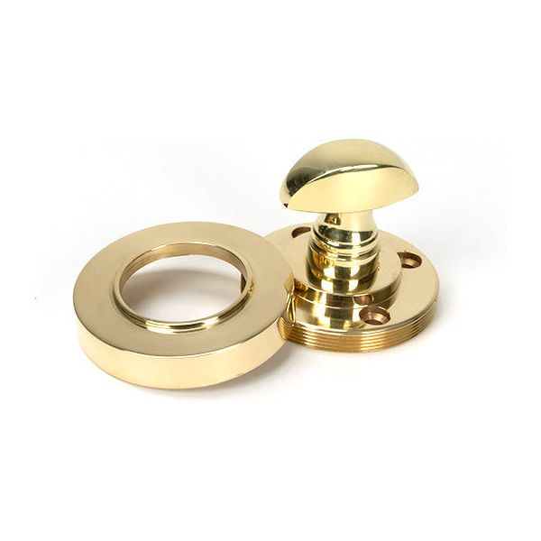 From The Anvil - Round Thumbturn Set (Plain) - Polished Brass - 50750