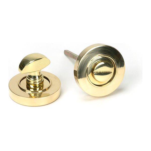 From The Anvil - Round Thumbturn Set (Plain) - Polished Brass - 50750
