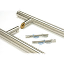 From The Anvil - 0.6m Offset T Bar Handle B2B 32mm Diameter - Satin Marine SS (316) - 50772 - Choice Handles