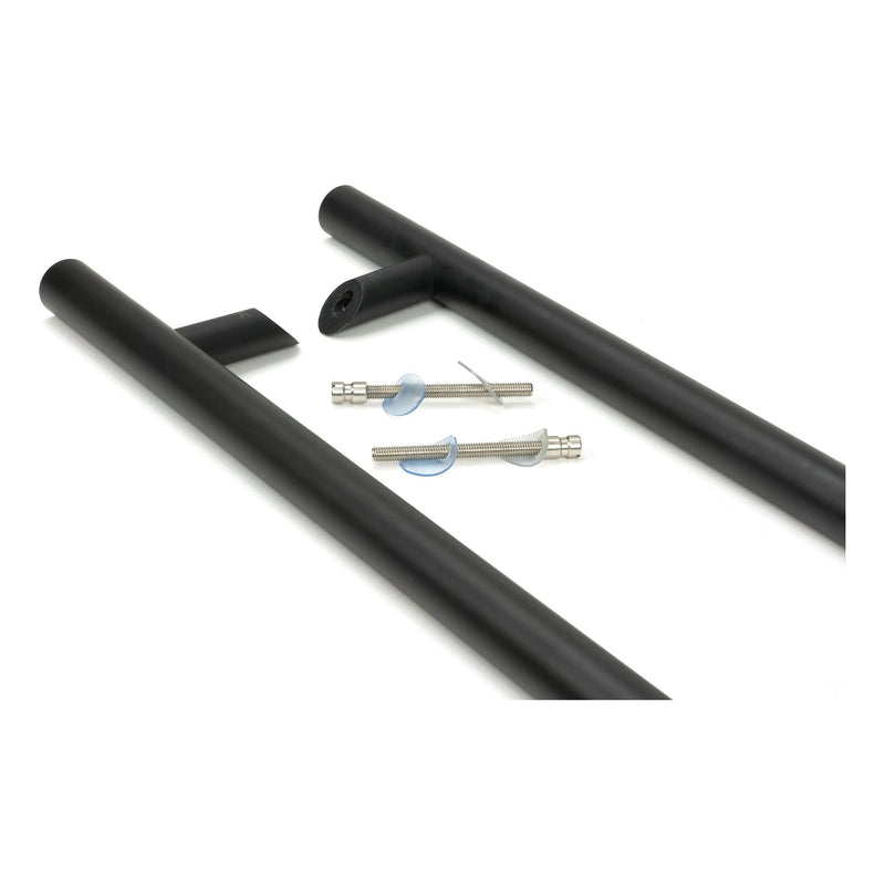 From The Anvil - 0.6m Offset T Bar Handle B2B 32mm Diameter - Matt Black - 50787 - Choice Handles