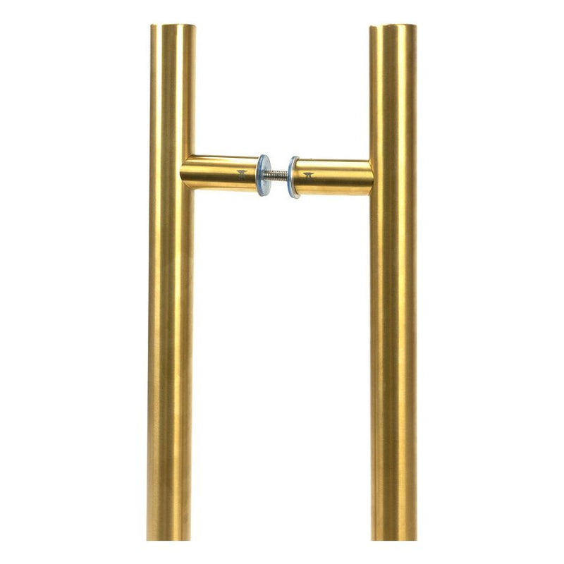 From The Anvil - 0.9m T Bar Handle B2B 32mm Diameter - Aged Brass - 50805 - Choice Handles
