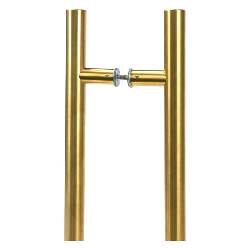 From The Anvil - 1.2m T Bar Handle B2B 32mm Diameter - Aged Brass - 50808 - Choice Handles