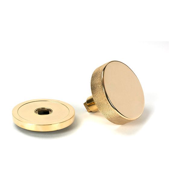 From The Anvil - Polished Brass Brompton Centre Door Knob (Plain) - Polished Brass  - 50826