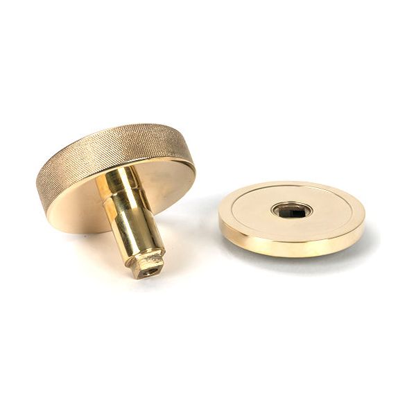 From The Anvil - Polished Brass Brompton Centre Door Knob (Plain) - Polished Brass  - 50826