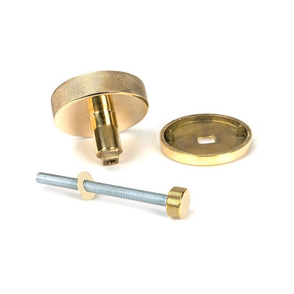 From The Anvil - Polished Brass Brompton Centre Door Knob (Plain) - Polished Brass  - 50826