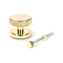 From The Anvil - Polished Brass Brompton Centre Door Knob (Art Deco) - Polished Brass  - 50827 - Choice Handles