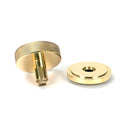 From The Anvil - Polished Brass Brompton Centre Door Knob (Art Deco) - Polished Brass  - 50827 - Choice Handles