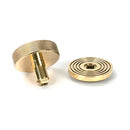 From The Anvil - Polished Brass Brompton Centre Door Knob (Beehive) - Polished Brass  - 50828 - Choice Handles