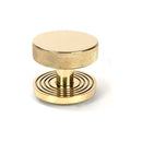 From The Anvil - Polished Brass Brompton Centre Door Knob (Beehive) - Polished Brass  - 50828 - Choice Handles