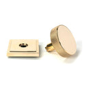 From The Anvil - Polished Brass Brompton Centre Door Knob (Square) - Polished Brass  - 50829 - Choice Handles