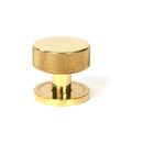 From The Anvil - Polished Brass Brompton Mortice/Rim Knob Set (Art Deco) - Polished Brass  - 50836 - Choice Handles