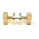 From The Anvil - Polished Brass Brompton Mortice/Rim Knob Set (Plain) - Polished Brass  - 50835 - Choice Handles