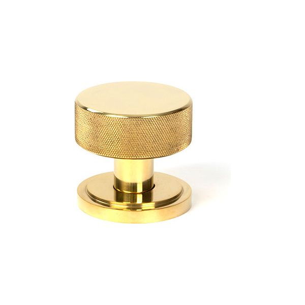 From The Anvil - Polished Brass Brompton Mortice/Rim Knob Set (Art Deco) - Polished Brass  - 50836