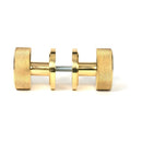 From The Anvil - Polished Brass Brompton Mortice/Rim Knob Set (Art Deco) - Polished Brass  - 50836 - Choice Handles