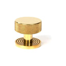 From The Anvil - Polished Brass Brompton Mortice/Rim Knob Set (Square) - Polished Brass  - 50838 - Choice Handles