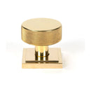 From The Anvil - Polished Brass Brompton Mortice/Rim Knob Set (Square) - Polished Brass  - 50838 - Choice Handles