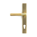 From The Anvil - Satin Brass Brompton Slimline Lever Espag. Lock Set - Satin Brass  - 50841 - Choice Handles