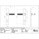 From The Anvil - Satin Brass Brompton Slimline Lever Espag. Lock Set - Satin Brass  - 50841 - Choice Handles