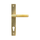 From The Anvil - Satin Brass Brompton Slimline Lever Espag. Lock Set - Satin Brass  - 50841 - Choice Handles