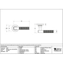 From The Anvil - Satin Brass Brompton Lever on Rose Set (Plain) - Satin Brass  - 50843 - Choice Handles