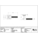 From The Anvil - Satin Brass Brompton Lever on Rose Set (Square) - Satin Brass  - 50846 - Choice Handles