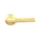 From The Anvil - Satin Brass Brompton Lever on Rose Set (Beehive) - Unsprung - Satin Brass  - 50849 - Choice Handles