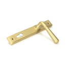 From The Anvil - Satin Brass Newbury Slimline Lever Espag. Lock Set - Satin Brass  - 50851 - Choice Handles