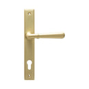 From The Anvil - Satin Brass Newbury Slimline Lever Espag. Lock Set - Satin Brass  - 50851 - Choice Handles