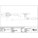 From The Anvil - Satin Brass Newbury Lever on Rose Set (Plain) - Satin Brass  - 50853 - Choice Handles