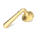From The Anvil - Satin Brass Newbury Lever on Rose Set (Plain) - Satin Brass  - 50853 - Choice Handles