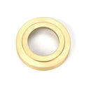 From The Anvil - Satin Brass Newbury Lever on Rose Set (Art Deco) - Satin Brass  - 50854 - Choice Handles