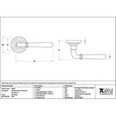From The Anvil - Satin Brass Newbury Lever on Rose Set (Art Deco) - Unsprung - Satin Brass  - 50858 - Choice Handles