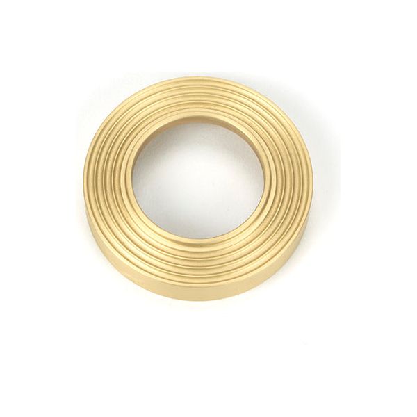 From The Anvil - Satin Brass Newbury Lever on Rose Set (Beehive) - Unsprung - Satin Brass  - 50859 - Choice Handles