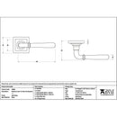 From The Anvil - Satin Brass Newbury Lever on Rose Set (Square) - Unsprung - Satin Brass  - 50860 - Choice Handles