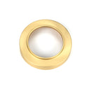 From The Anvil - Satin Brass Round Escutcheon (Art Deco) - Satin Brass  - 50873 - Choice Handles
