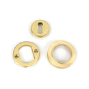 From The Anvil - Satin Brass Round Escutcheon (Plain) - Satin Brass  - 50872 - Choice Handles