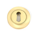 From The Anvil - Satin Brass Round Escutcheon (Plain) - Satin Brass  - 50872 - Choice Handles
