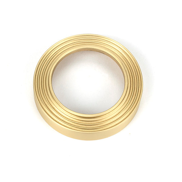 From The Anvil - Satin Brass Round Escutcheon (Beehive) - Satin Brass  - 50874