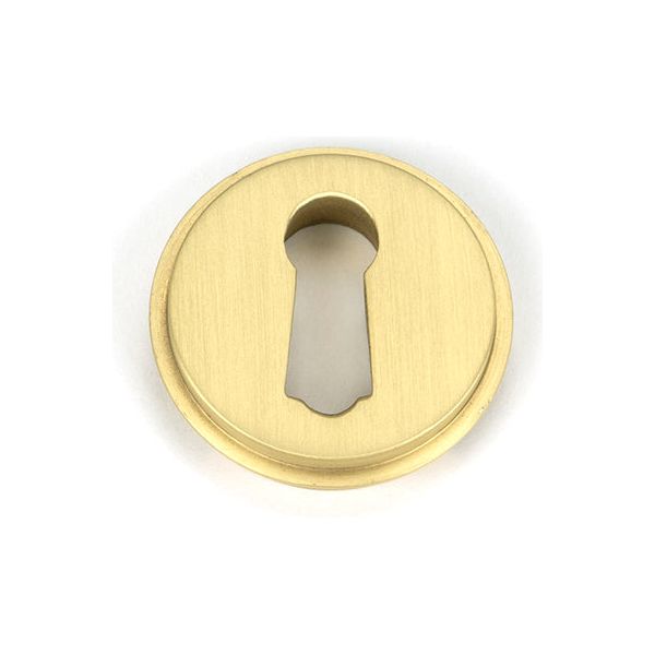 From The Anvil - Satin Brass Round Escutcheon (Beehive) - Satin Brass  - 50874