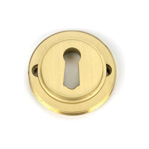 From The Anvil - Satin Brass Round Escutcheon (Beehive) - Satin Brass  - 50874