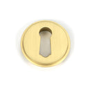 From The Anvil - Satin Brass Round Escutcheon (Square) - Satin Brass  - 50875 - Choice Handles
