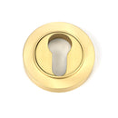 From The Anvil - Satin Brass Round Euro Escutcheon (Plain) - Satin Brass  - 50876 - Choice Handles
